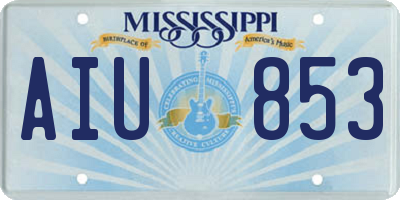 MS license plate AIU853