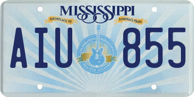 MS license plate AIU855