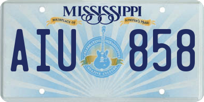 MS license plate AIU858