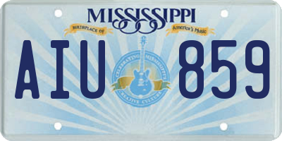 MS license plate AIU859
