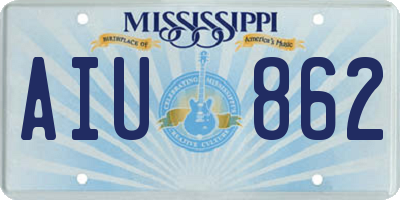 MS license plate AIU862
