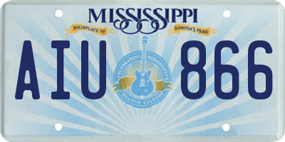 MS license plate AIU866