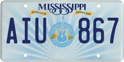 MS license plate AIU867