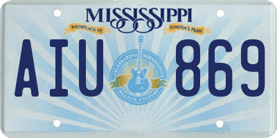 MS license plate AIU869