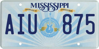 MS license plate AIU875