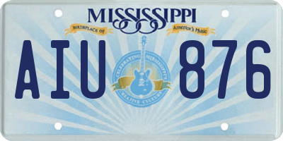MS license plate AIU876