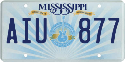 MS license plate AIU877