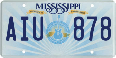 MS license plate AIU878