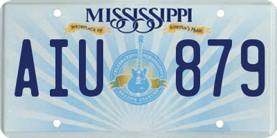 MS license plate AIU879