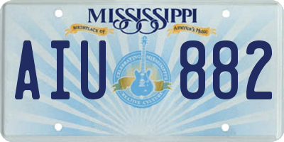 MS license plate AIU882