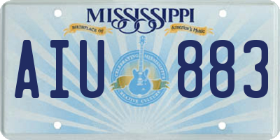 MS license plate AIU883