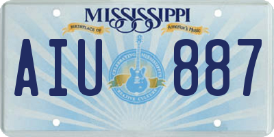MS license plate AIU887