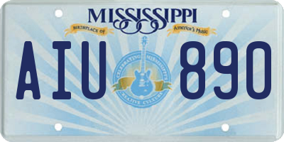 MS license plate AIU890
