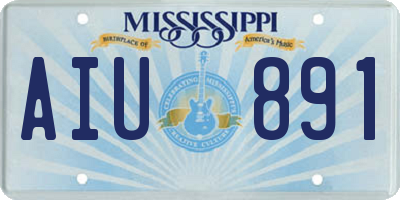 MS license plate AIU891