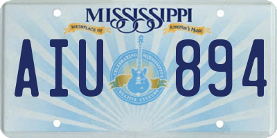 MS license plate AIU894