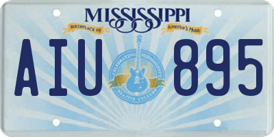 MS license plate AIU895