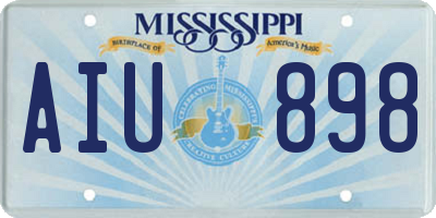 MS license plate AIU898