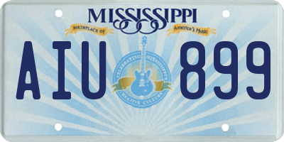 MS license plate AIU899