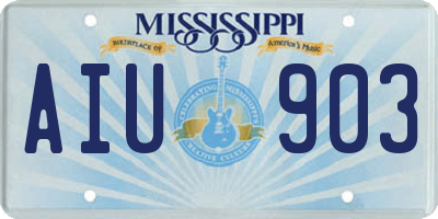 MS license plate AIU903