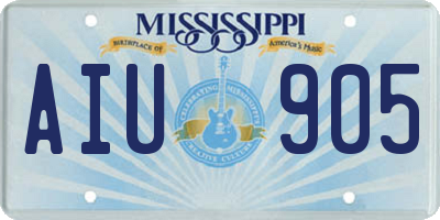 MS license plate AIU905