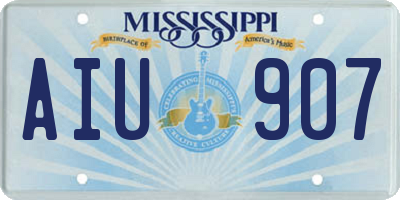 MS license plate AIU907
