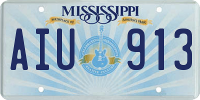 MS license plate AIU913