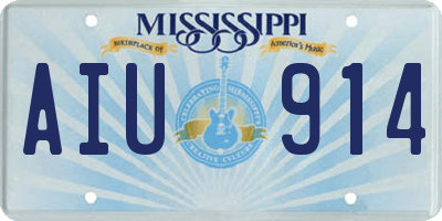 MS license plate AIU914