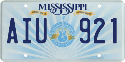 MS license plate AIU921