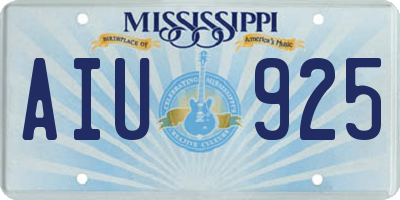 MS license plate AIU925