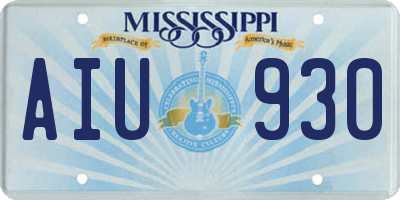 MS license plate AIU930