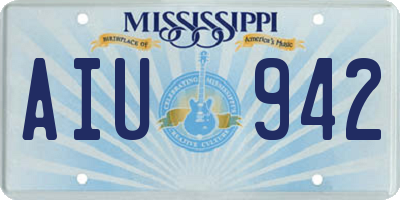MS license plate AIU942