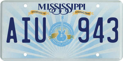 MS license plate AIU943