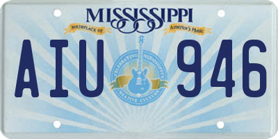 MS license plate AIU946