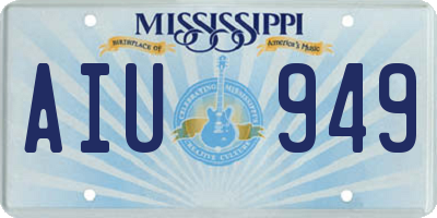 MS license plate AIU949