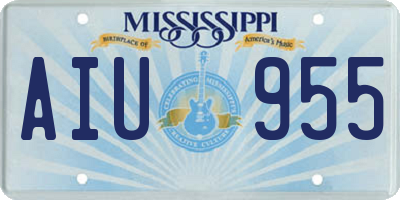 MS license plate AIU955