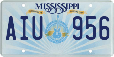 MS license plate AIU956