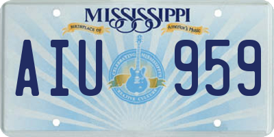 MS license plate AIU959