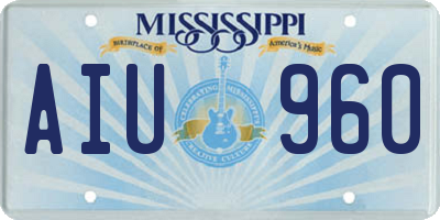 MS license plate AIU960