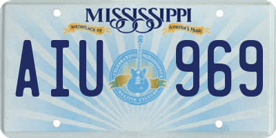 MS license plate AIU969