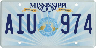 MS license plate AIU974