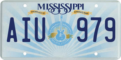 MS license plate AIU979