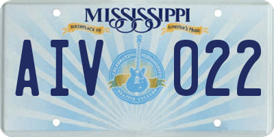MS license plate AIV022