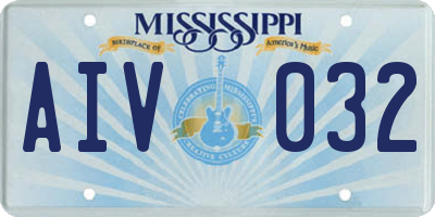 MS license plate AIV032