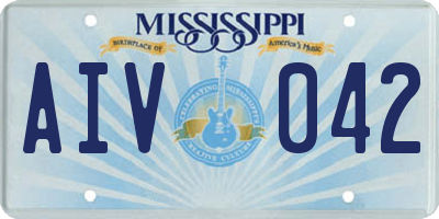 MS license plate AIV042
