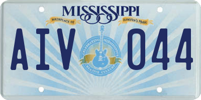 MS license plate AIV044