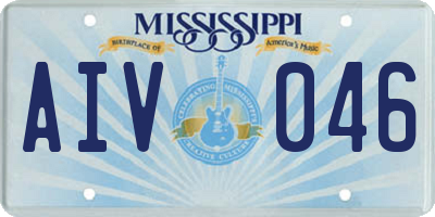 MS license plate AIV046