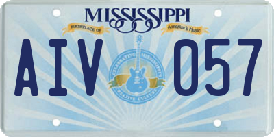 MS license plate AIV057