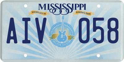 MS license plate AIV058
