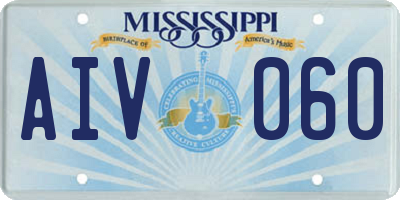 MS license plate AIV060