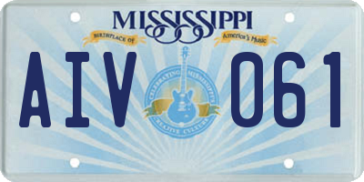 MS license plate AIV061